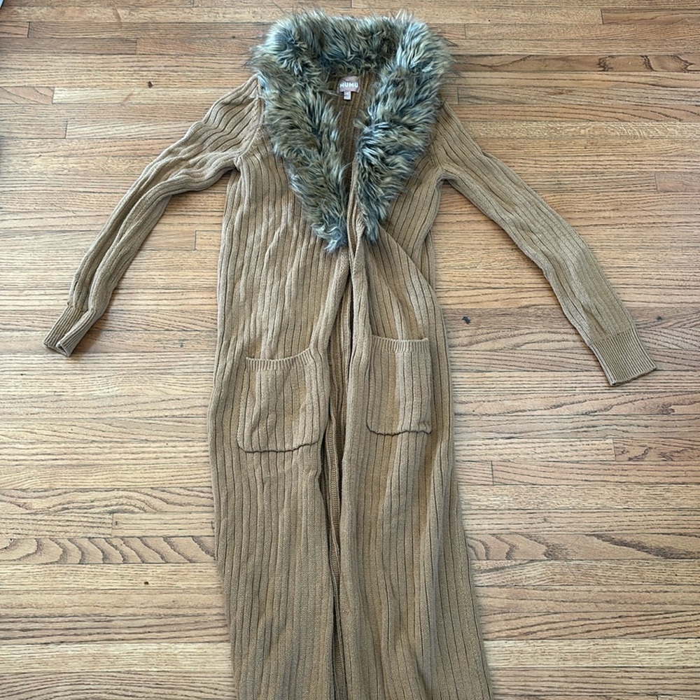 Show me Your Mumu Fur Collar Cardigan